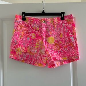 NWT Lilly Pulitzer hot pink Callahan shorts. Size 4.